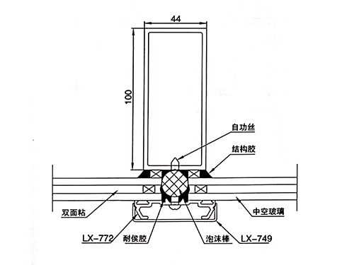 100系列隱框玻璃幕墻