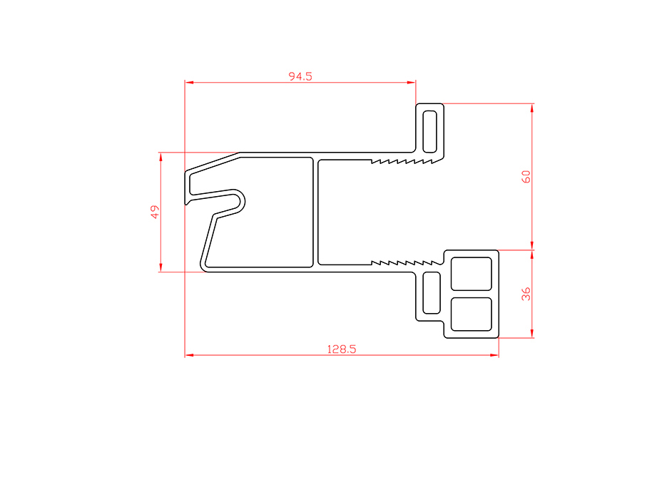 鋁合金熱擠壓型材 LX-4866