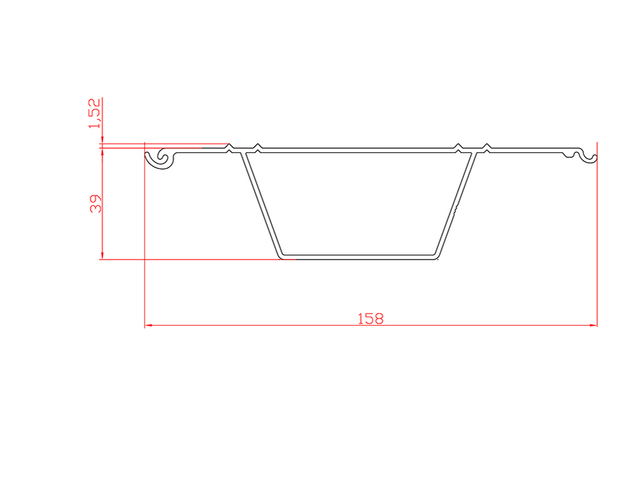 鋁合金熱擠壓型材 LX-4858