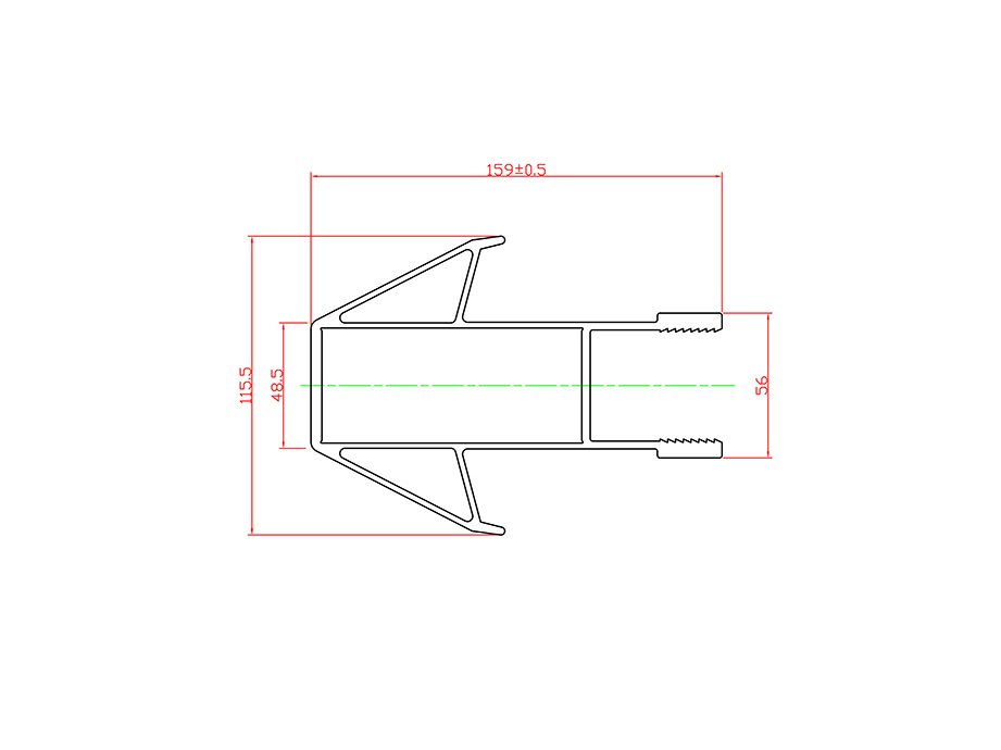鋁合金熱擠壓型材 LX-4837